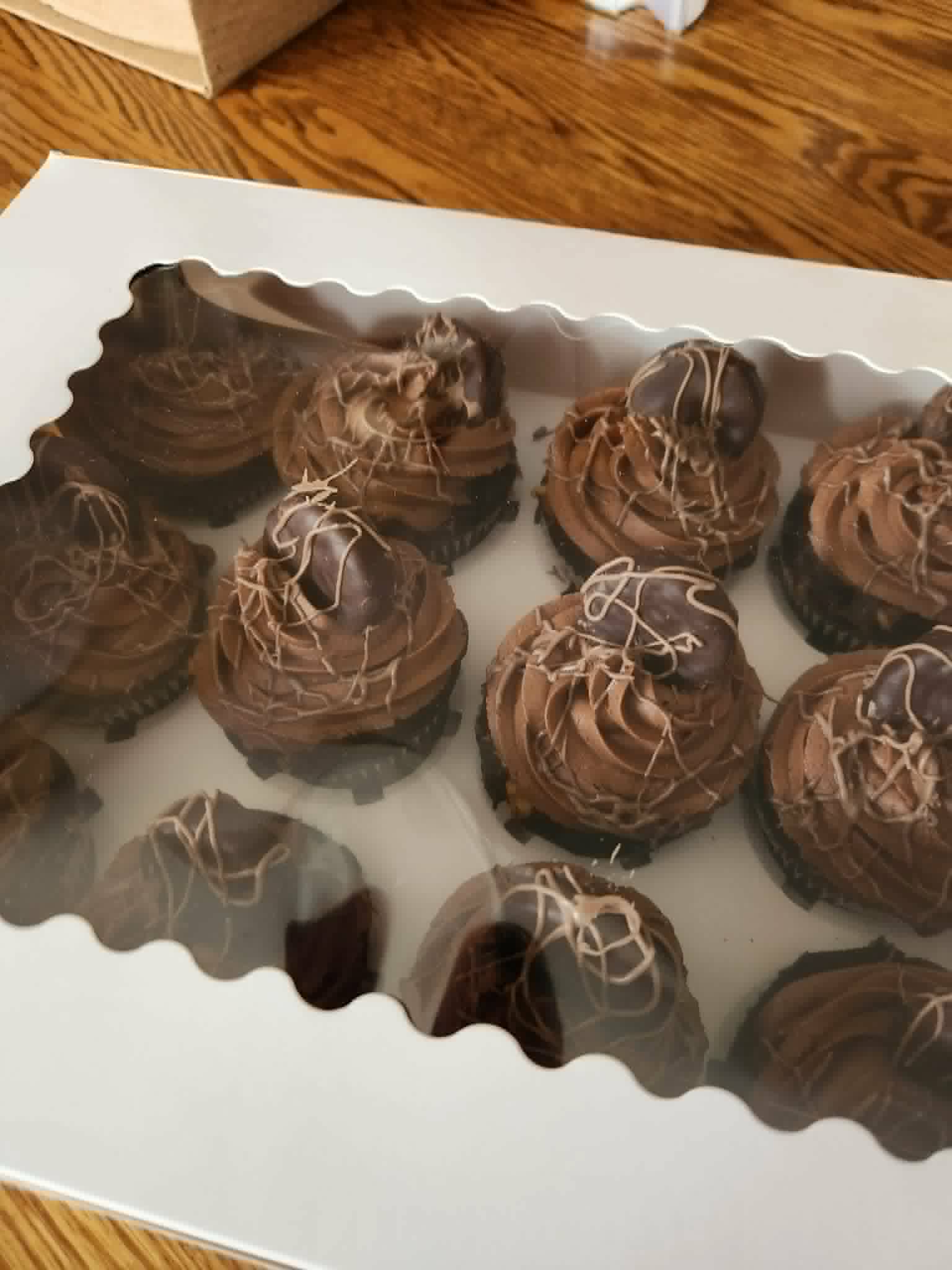 Berry-toned custom cupcakes